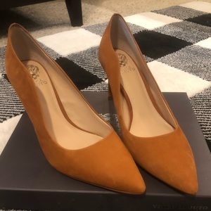 Vince Camuto Suede Scallop Heel